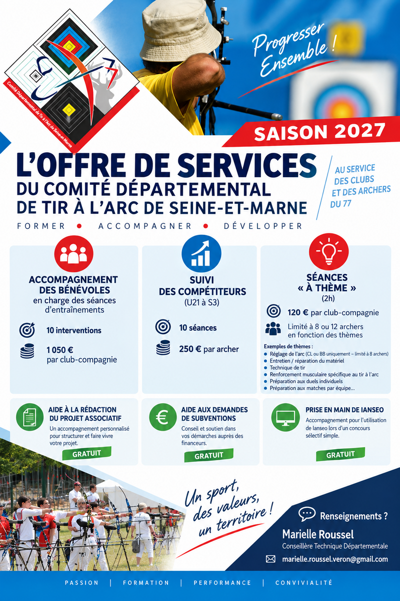 Offre de Services aux Archers et Clubs 77 - 2027