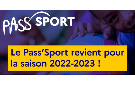 Rentrée 2022-2023 - Reconduction du Pass'Sport